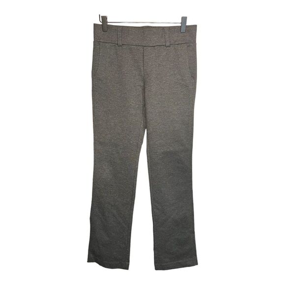 Daisy Fuentes Pants Sz Small Charcoal Heather Gray Wide Elastic Waist Boot Cut - Picture 3 of 10